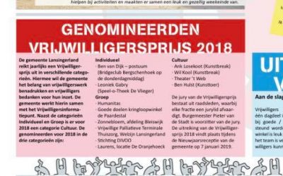 Theater ‘t Web genomineerd voor Vrijwilligersprijs Cultuur Lansingerland!
