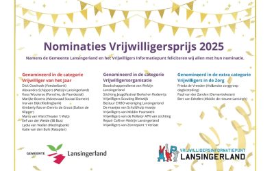 Oud-voorzitter Vrijwilliger van het Jaar 2025?