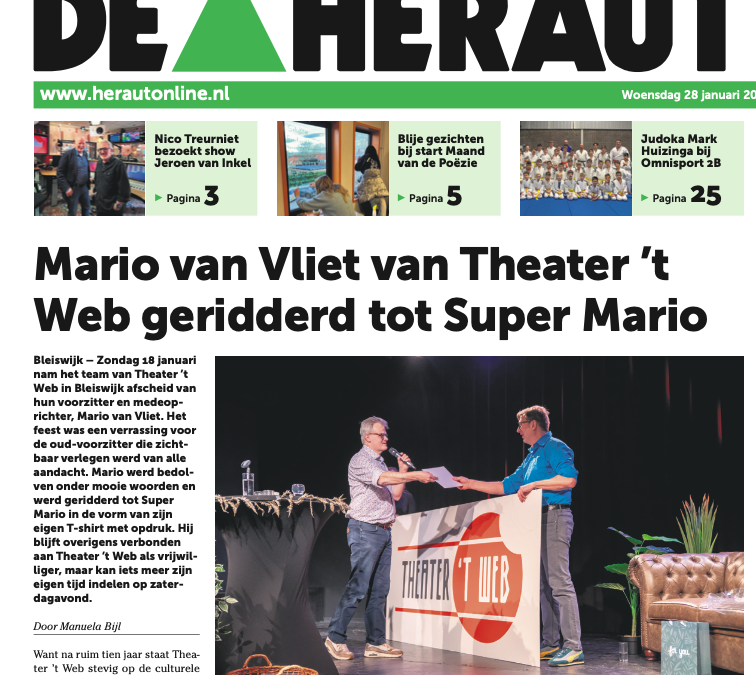 Mario van Vliet zwaait af als voorzitter Theater ‘t Web